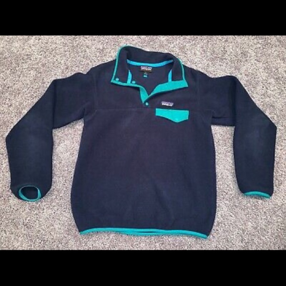 Navy Blue & Green Synchilla Patagonia